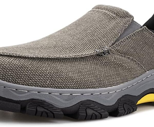 Mens Hands Free Slip in Loafers Walking Slip on Canvas Casual able Breathable Shoes