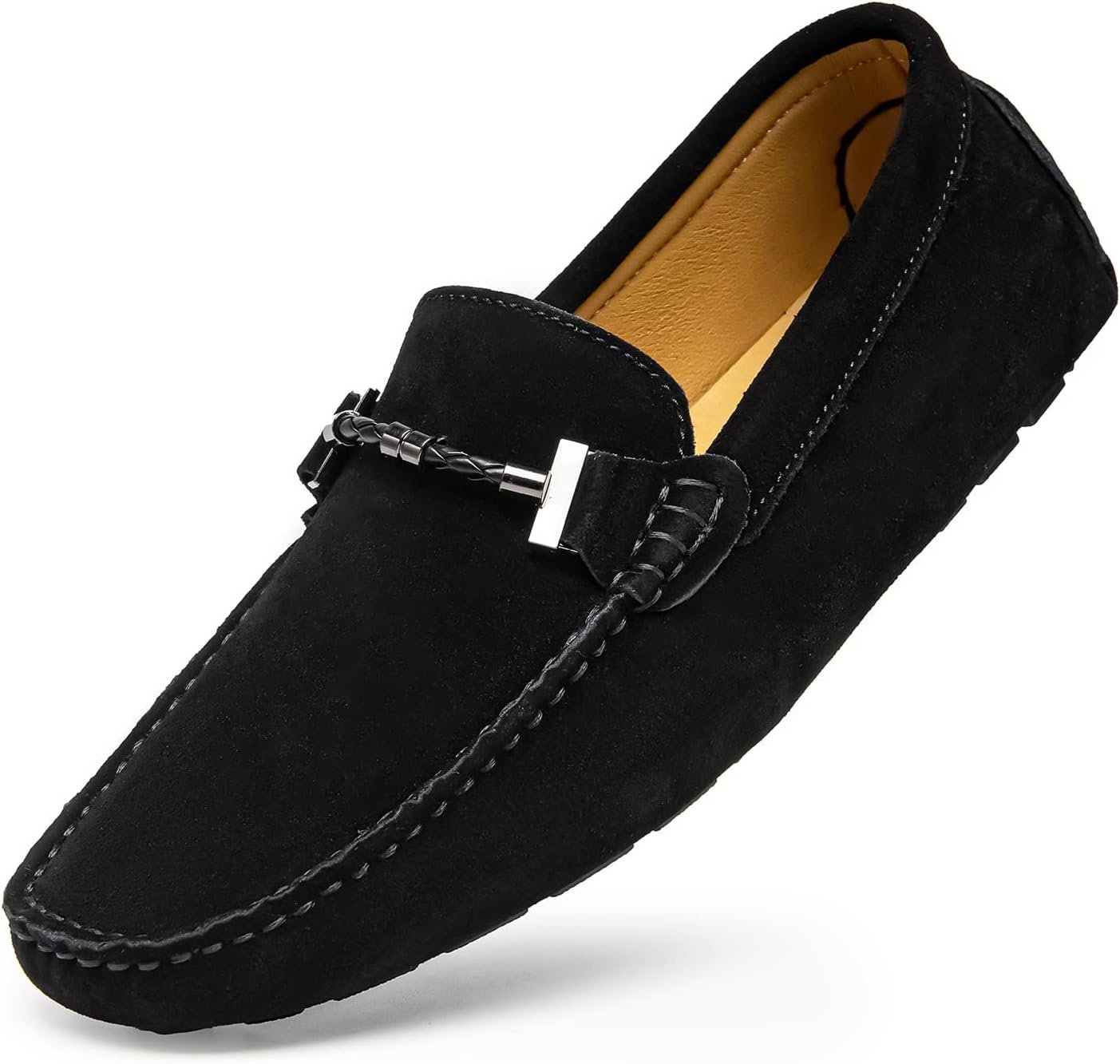 Men's Penny Loafers Moccasin Driving Shoes Slip On Flats Boat Shoes Image 2