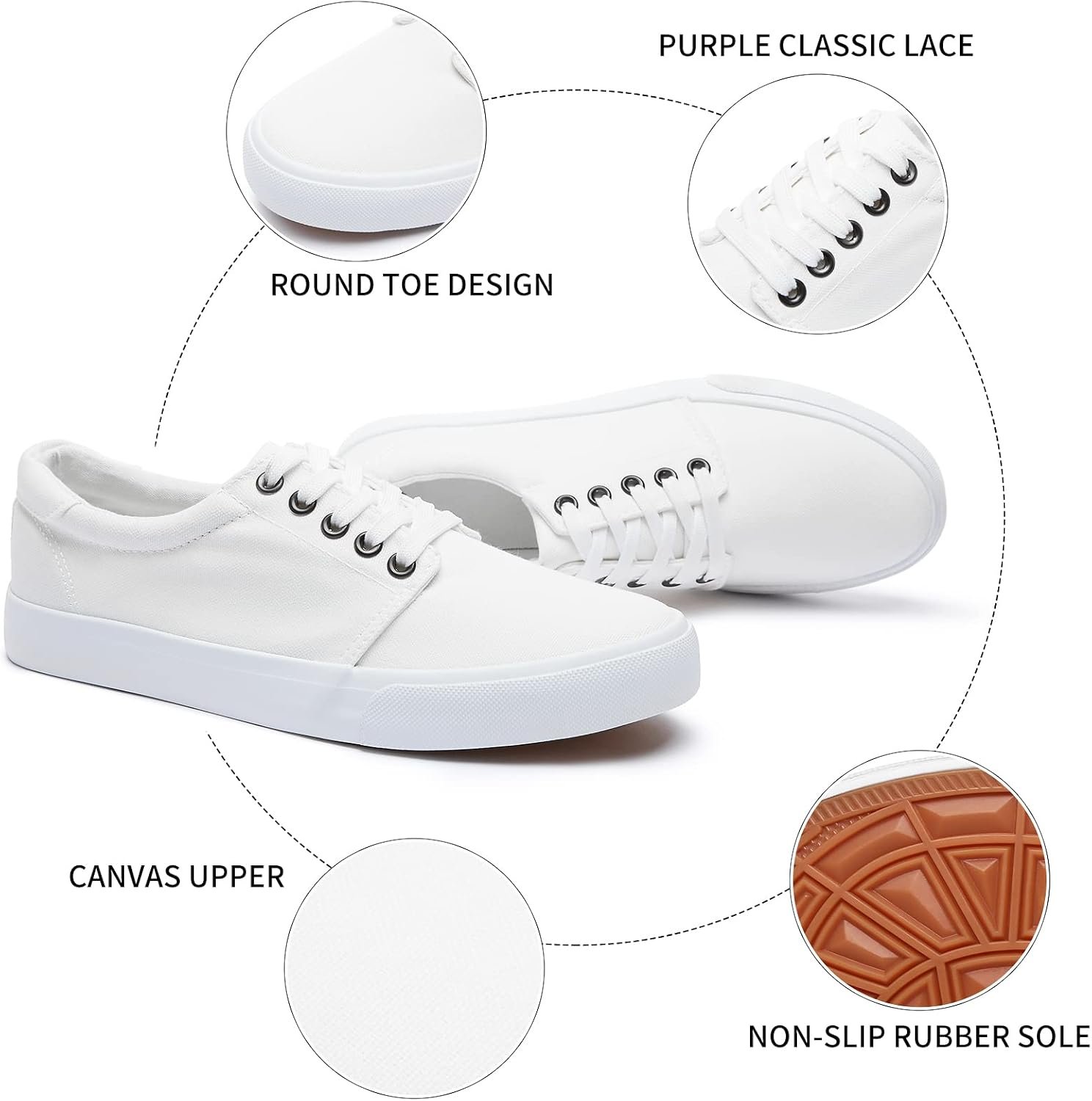 Mens Canvas Shoes Low top Sneakers Black Fashion Mens Casual Shoes Image 2