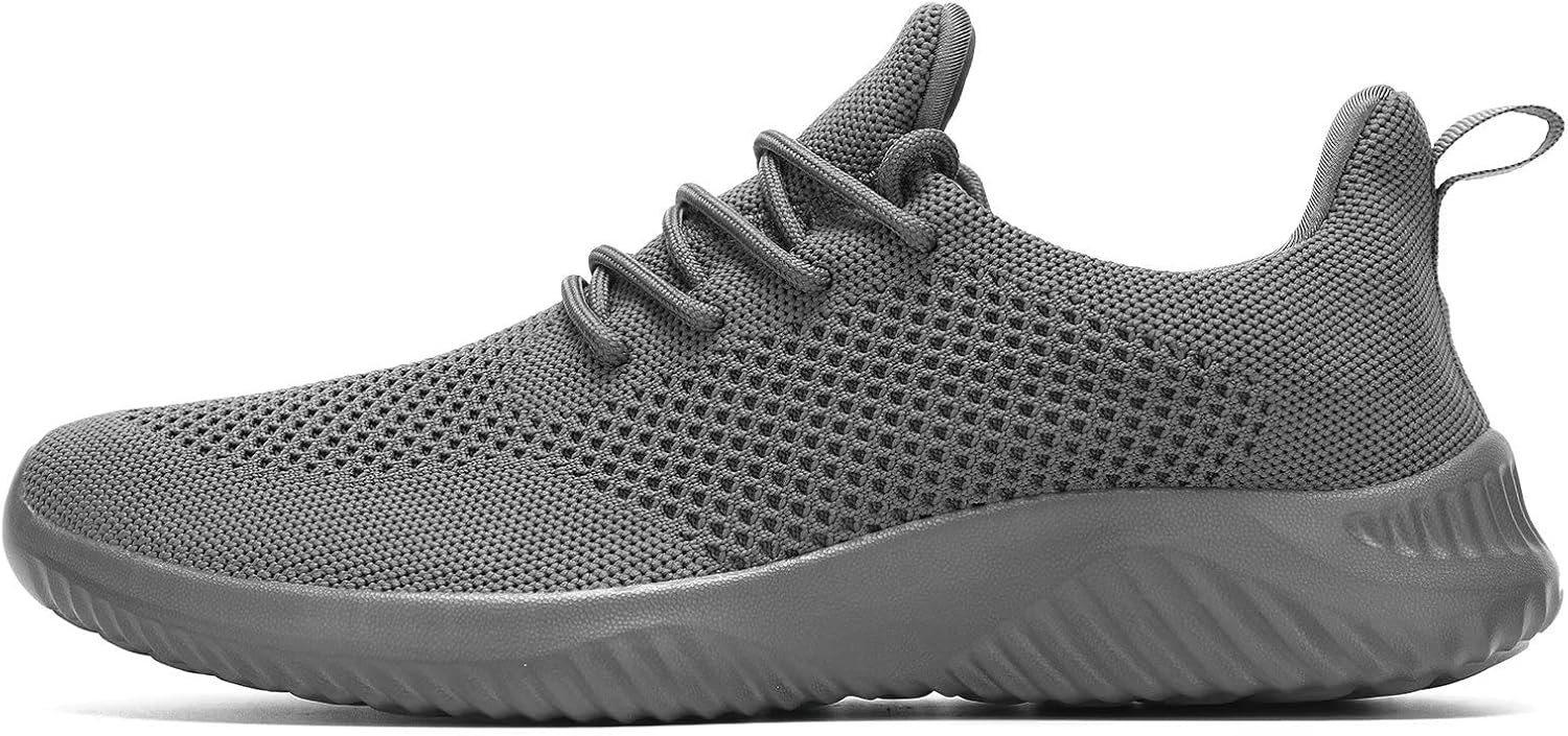 Mens Slip on Tennis Shoes Walking Running Sneakers Lightweight Breathable Casual Soft Sole Mesh Work Gym Trainers Image 2