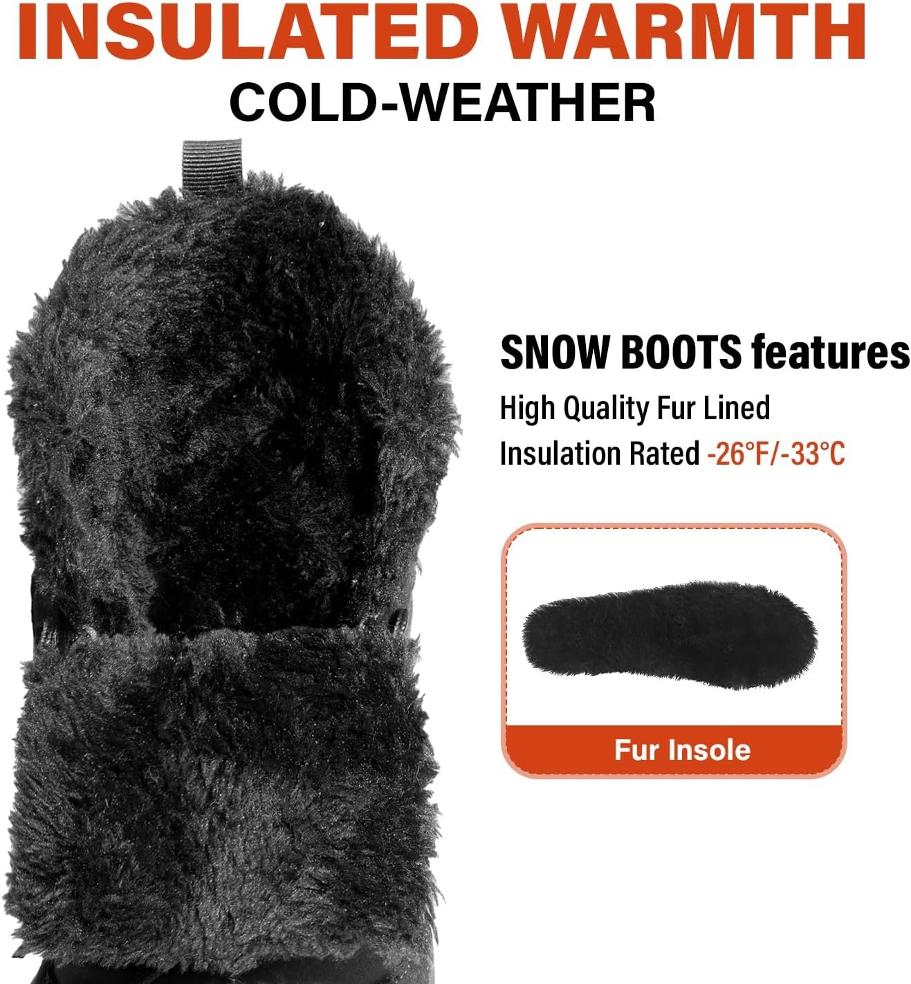 Mens Winter Barefoot Boots Insulated Warm 丨 Fur Lined Minimalist Snow Shoes 丨 Wide Toe Box + Drop Zero Sole Image 2