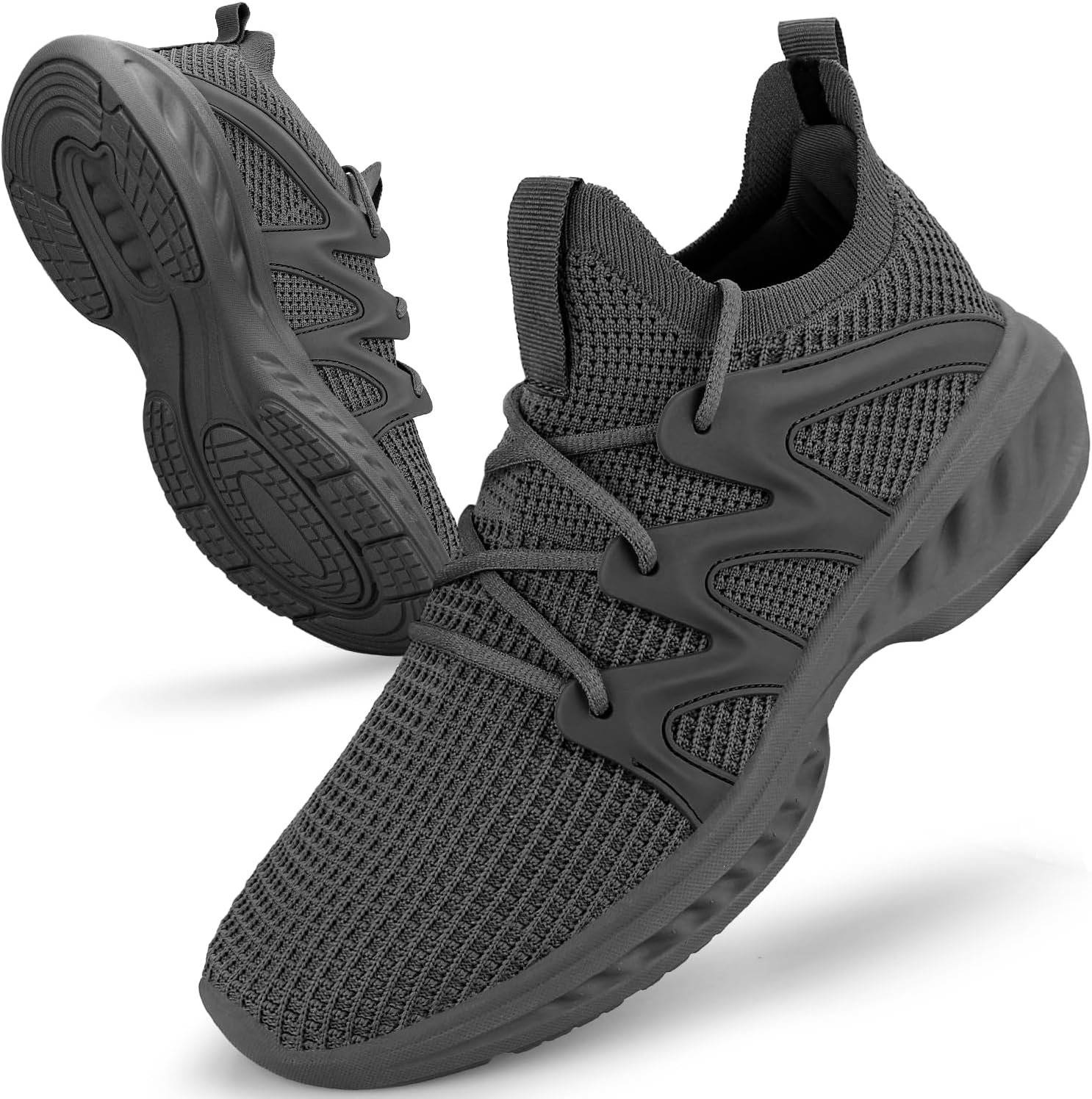 Men's Slip on Walking Shoes Lightweight Breathable Non Slip Running Shoes Athletic Gym Tennis Shoes Sneakers for Men Image 2