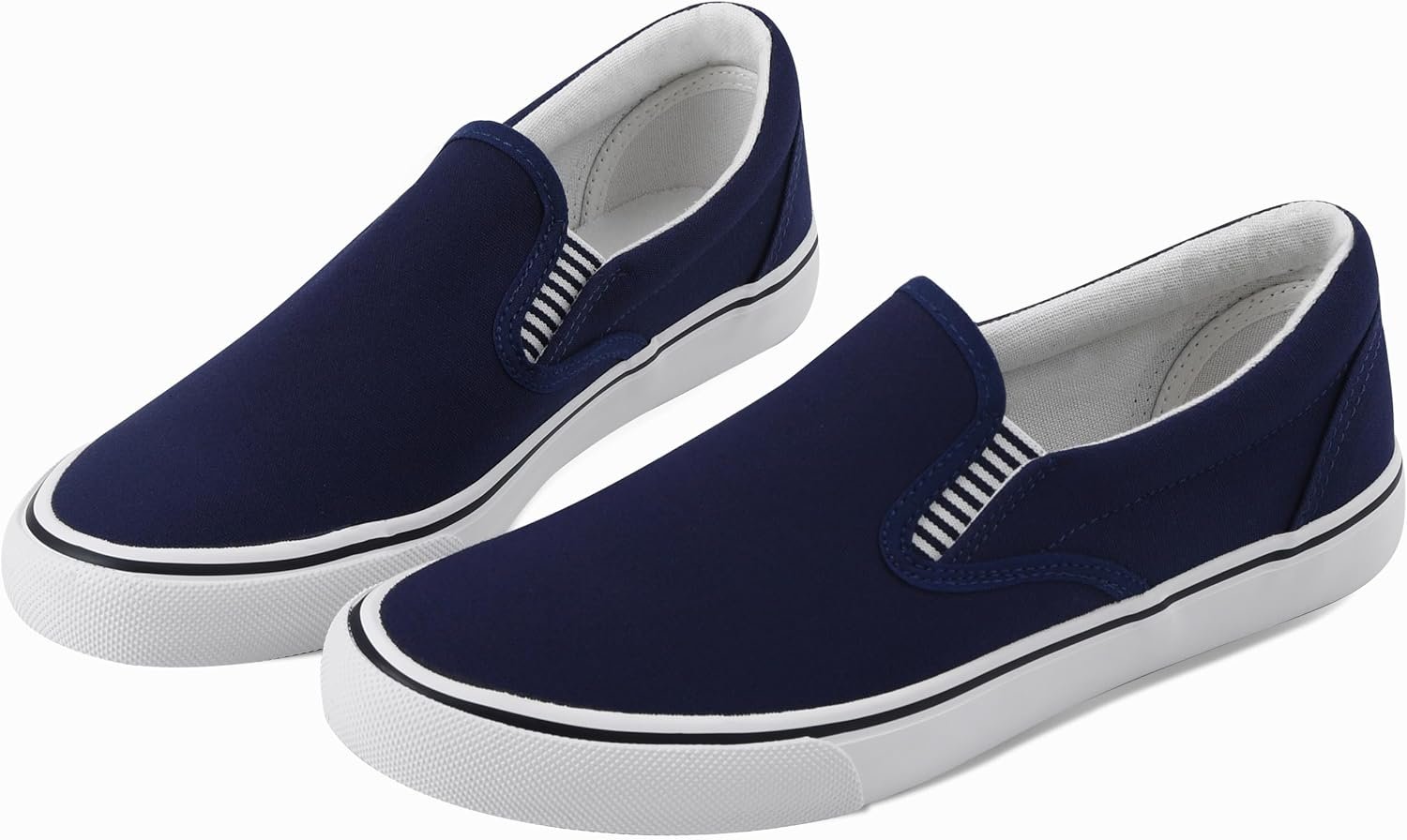 Mens Classic Canvas Shoes Slip on Sneakers Loafers Shoes Casual Fashion Shoes Image 2