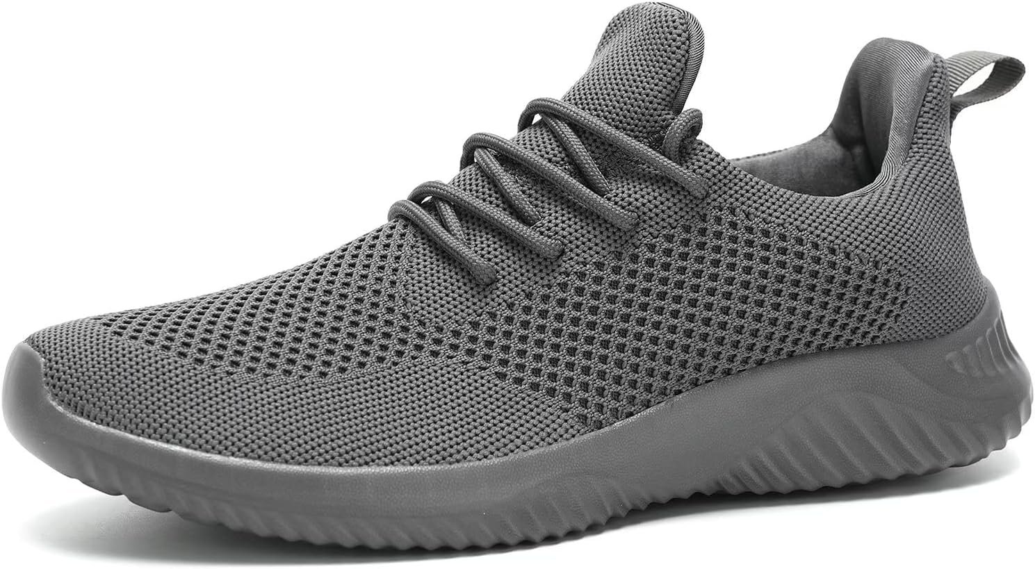 Mens Slip on Tennis Shoes Walking Running Sneakers Lightweight Breathable Casual Soft Sole Mesh Work Gym Trainers