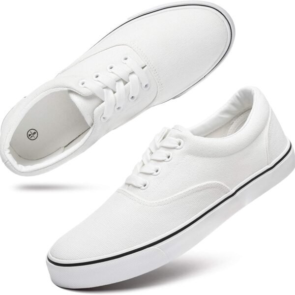 Men’s Low Top Canvas Walking Shoes Lace up Fashion Sneakers Casual