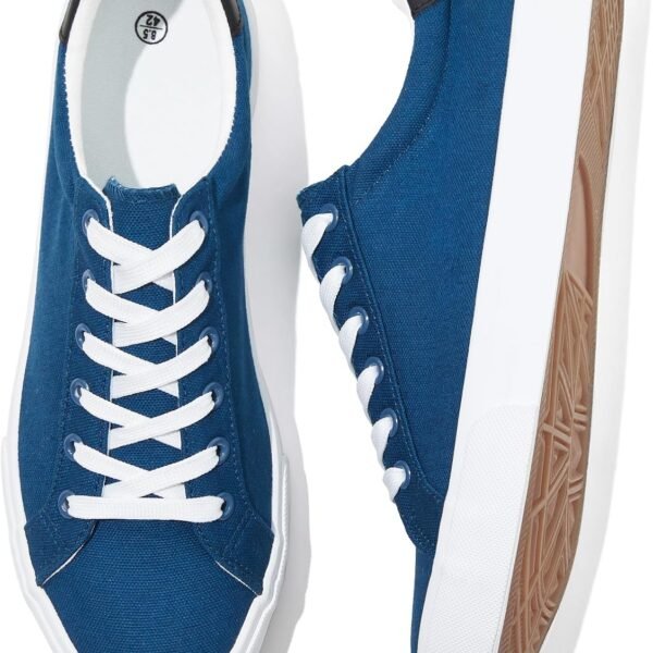 Mens White Canvas Shoes Fashion Low Top Canvas Sneakers Casual Tennis Shoes Lace Up Walking Shoes for Men