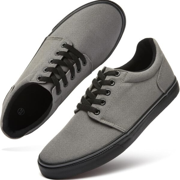 Mens Canvas Shoes Classic Men's Canvas Sneakers Low Top Tennis Shoes Lace up able Skate Casual Shoes