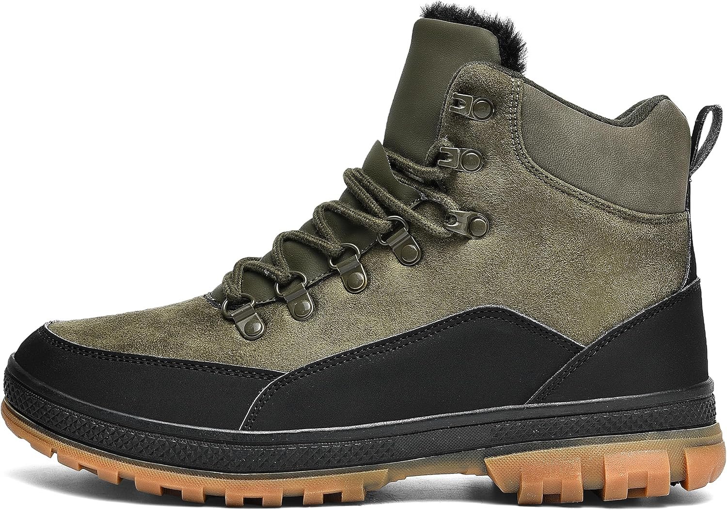 Men's Snow Boots Lightweight Waterproof Winter Boots Fur Lined Anti slip Cold Weather Shoes Image 2